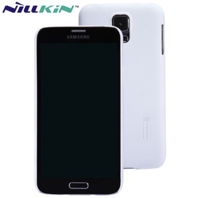 Nillkin Frosted Shield Samsung Galaxy S5 G900 (S5 Neo G903) plastikinis baltas dėklas - nugarėlė su ekrano plėvele / Priedai.lt