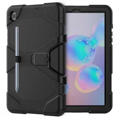 Samsung Galaxy Tab S6 Lite 10.4 (P615, P610, P613, P619) sustiprintos apsaugos dėklas - juodas - nugarėlė | Priedai.lt
