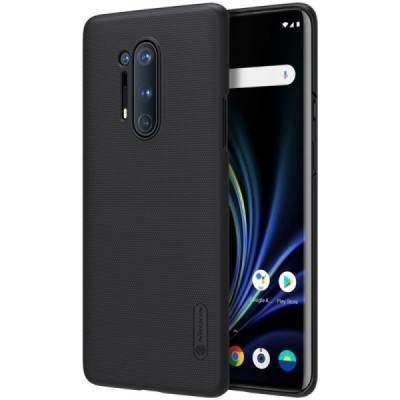 Nillkin Frosted Shield OnePlus 8 Pro juodas plastikinis dėklas / Priedai.lt