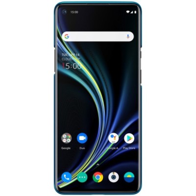 Nillkin Frosted Shield OnePlus 8 Pro mėlynas plastikinis dėklas | Priedai.lt