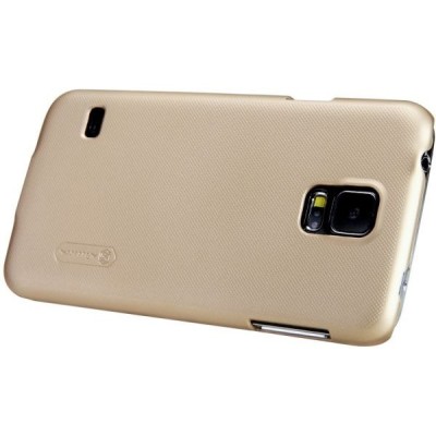 Nillkin Frosted Shield Samsung Galaxy S5 G900 (S5 Neo G903) plastikinis šampaninis dėklas - nugarėlė su ekrano plėvele / Priedai