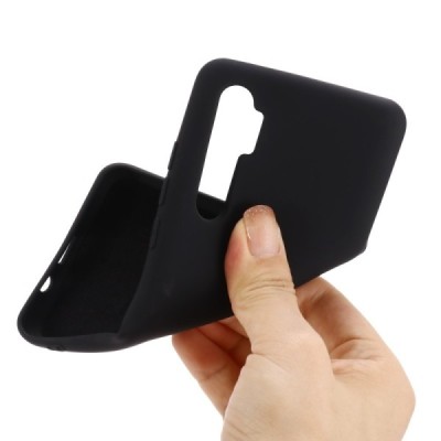 Xiaomi Mi Note 10 Lite Shell kieto silikono TPU juodas dėklas - nugarėlė | Priedai.lt