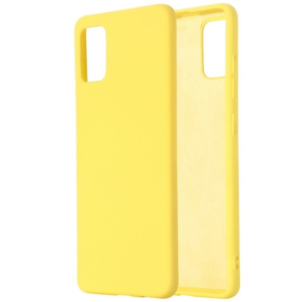 „Shell“ kieto silikono (TPU) dėklas - geltonas (Galaxy A51)