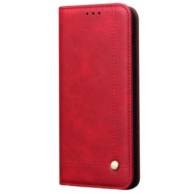 Deluxe atverčiamas raudonas odinis Huawei P40 Pro+ dėklas - knygutė | Priedai.lt