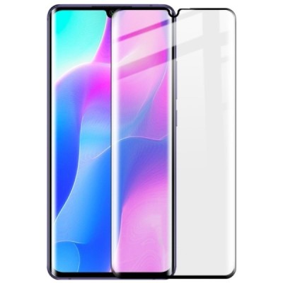 Xiaomi Mi Note 10 Lite Calans 9H Tempered Glass sustiprintos apsaugos juodas pilnai dengiantis apsauginis ekrano stiklas 0,2 mm