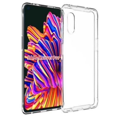 Samsung Galaxy XCover Pro (G715) kieto silikono TPU skaidrus dėklas - nugarėlė / Priedai.lt