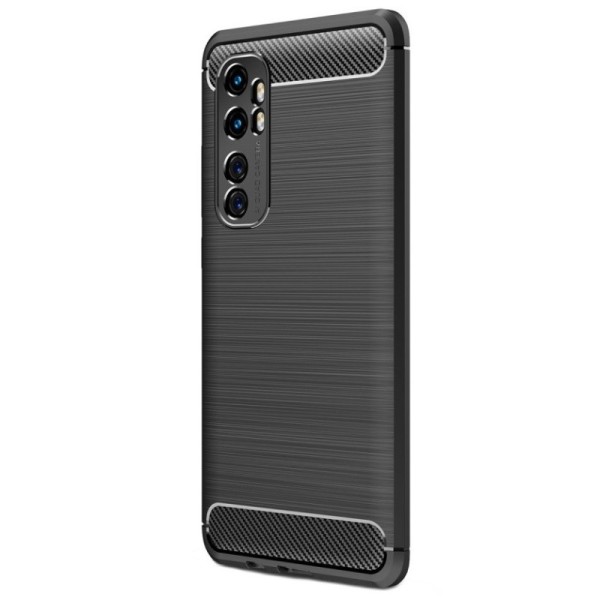 „Carbon“ kieto silikono (TPU) dėklas - juodas (Mi Note 10 Lite)