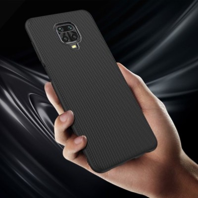 Xiaomi Redmi Note 9 Pro kieto silikono Lenuo TPU juodas dėklas - nugarėlė | Priedai.lt