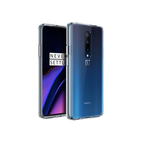 Kieto silikono (TPU) dėklas - skaidrus (OnePlus 7)