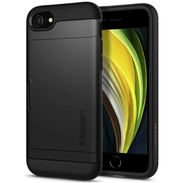 „Spigen“ Slim Armor CS dėklas - juodas (iPhone 7 / 8 / SE 2020 / SE 2022)
