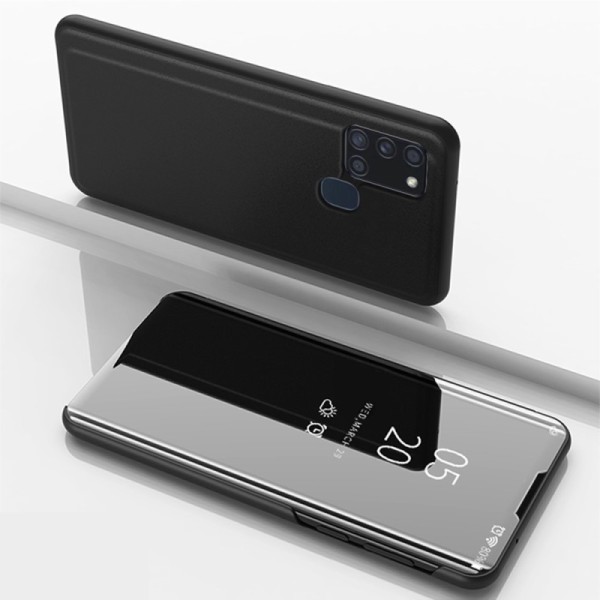 Plastikinis atverčiamas dėklas - juodas (Galaxy A21s)