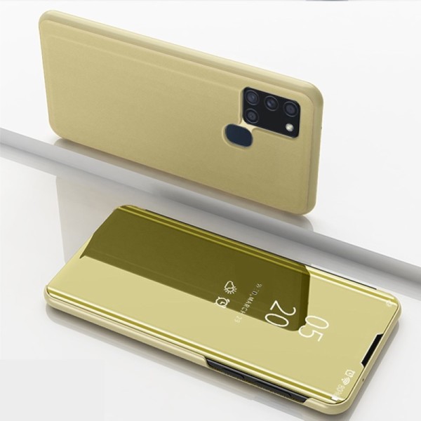 Plastikinis atverčiamas dėklas - auksinis (Galaxy A21s)