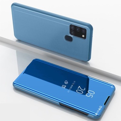 Samsung Galaxy A21s (A217) plastikinis atverčiamas mėlynas dėklas | Priedai.lt