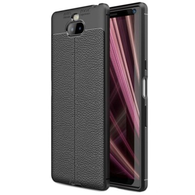 Sony Xperia 10 (XA3) FOCUS kieto silikono TPU juodas dėklas - nugarėlė | Priedai.lt