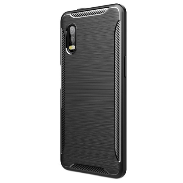„Carbon“ kieto silikono (TPU) dėklas - juodas (Galaxy XCover Pro)