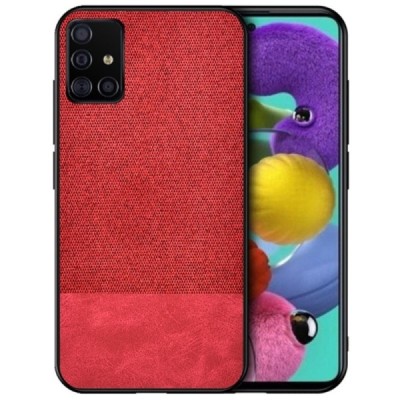 „Bi-Color“ Splicing Samsung Galaxy A51 (A515) raudonas odinis dėklas | Priedai.lt