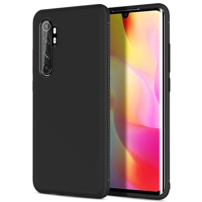 Xiaomi Mi Note 10 Lite kieto silikono TPU juodas dėklas - nugarėlė | Priedai.lt