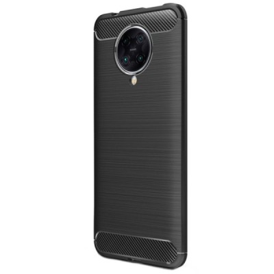 Xiaomi Poco F2 Pro „Mofi“ Carbon kieto silikono TPU juodas dėklas - nugarėlė | Priedai.lt