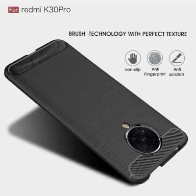Xiaomi Poco F2 Pro „Mofi“ Carbon kieto silikono TPU juodas dėklas - nugarėlė | Priedai.lt