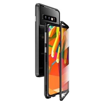Samsung Galaxy S10 (G973) Frame skaidrus (permatomas) magnetinis dvigubas plastikinis dėklas | Priedai.lt