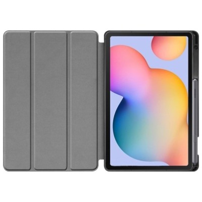 Samsung Galaxy Tab S6 Lite 10.4 (P615, P610, P613, P619) atverčiamas juodas odinis dėklas - knygutė su vieta liestukui | Priedai