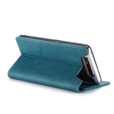 Samsung Galaxy A80 (A805F) CaseMe Retro solidus atverčiamas žalias odinis dėklas - knygutė | Priedai.lt