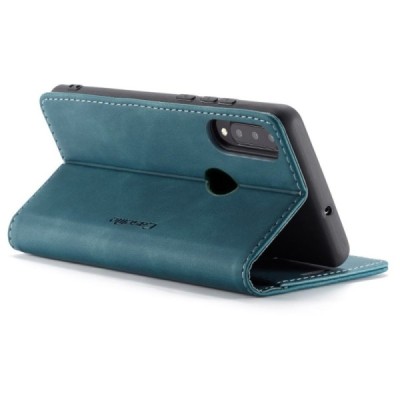Huawei P30 Lite CaseMe Retro solidus atverčiamas žalias odinis dėklas - knygutė | Priedai.lt