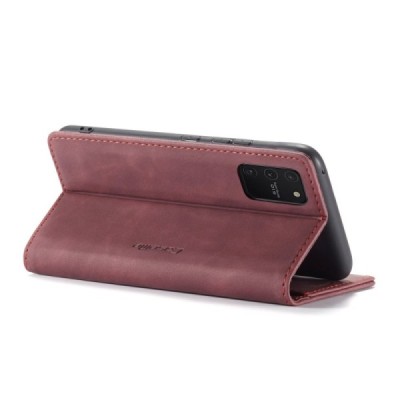 Samsung Galaxy S10 Lite (G970) CaseMe Retro solidus atverčiamas bordo odinis dėklas - knygutė | Priedai.lt