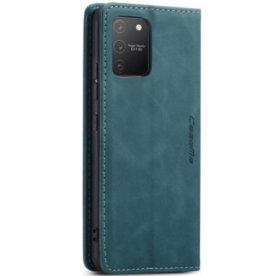 Samsung Galaxy S10 Lite (G970) CaseMe Retro solidus atverčiamas žalias odinis dėklas - knygutė | Priedai.lt