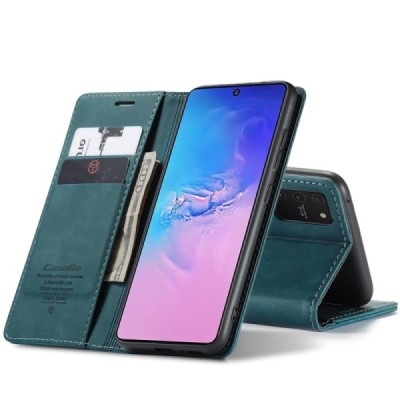 Samsung Galaxy S10 Lite (G970) CaseMe Retro solidus atverčiamas žalias odinis dėklas - knygutė | Priedai.lt