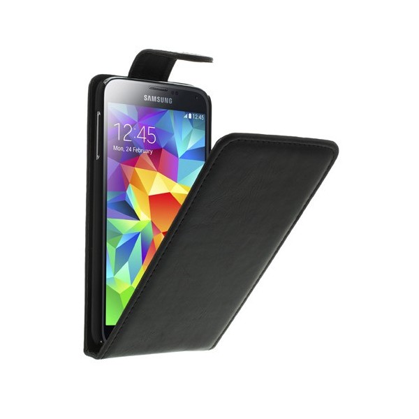 Klasikinis atverčiamas dėklas - juodas (Galaxy S5 / S5 Neo)