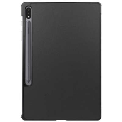 Samsung Galaxy Tab S7+ 12.4" (T976) atverčiamas juodas odinis dėklas - knygutė (sulankstomas) | Priedai.lt