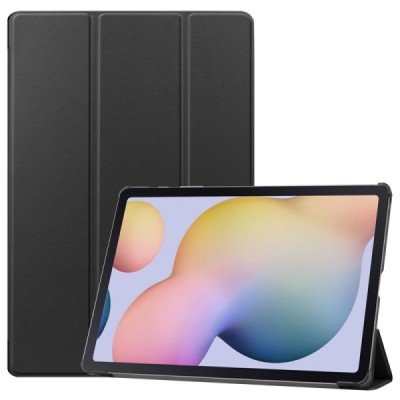 Samsung Galaxy Tab S7+ 12.4" (T976) atverčiamas juodas odinis dėklas - knygutė (sulankstomas) | Priedai.lt