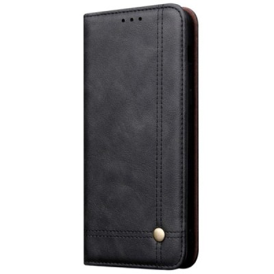Deluxe atverčiamas juodas odinis Xiaomi Mi 9 (Mi 9 Explorer) dėklas - knygutė | Priedai.lt