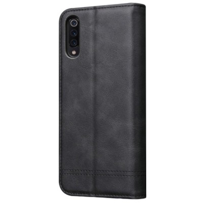 Deluxe atverčiamas juodas odinis Xiaomi Mi 9 (Mi 9 Explorer) dėklas - knygutė | Priedai.lt