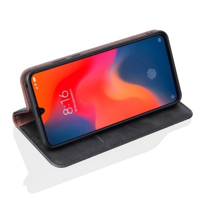Deluxe atverčiamas juodas odinis Xiaomi Mi 9 (Mi 9 Explorer) dėklas - knygutė | Priedai.lt