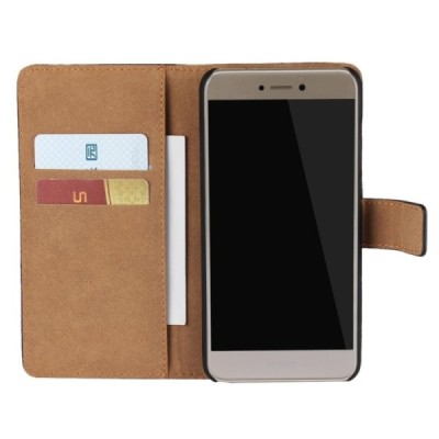 Huawei P9 Lite 2017 (Huawei P8 Lite 2017) atverčiamas juodas odinis Casual dėklas - piniginė | Priedai.lt