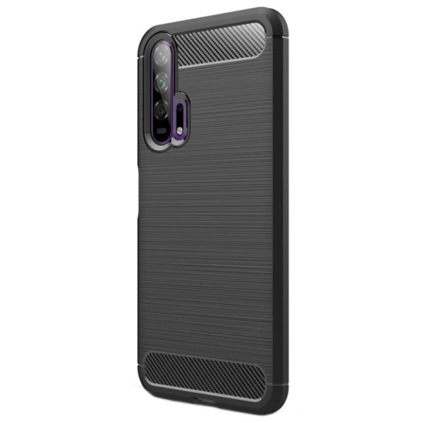 „Carbon“ kieto silikono (TPU) dėklas - juodas (Honor 20 Pro)