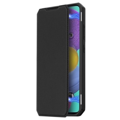 Dux Ducis Skin X serijos Samsung Galaxy A51 (A515F) juodas odinis atverčiamas dėklas | Priedai.lt