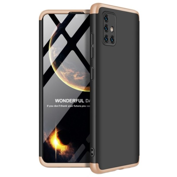 Thin Fit 360“ plastikinis dėklas - juodas / auksinis (Galaxy A51)