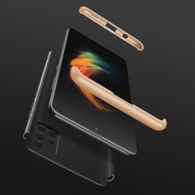 „Thin Fit 360“ plastikinis Samsung Galaxy A51 (A515) juodas dėklas - nugarėlė aukso spalvos apvadais | Priedai.lt