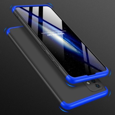 „Thin Fit 360“ plastikinis Samsung Galaxy A51 (A515) juodas dėklas - nugarėlė mėlynos spalvos apvadais | Priedai.lt