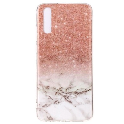 Huawei P20 „Marble“ kieto silikono TPU rudas dėklas - nugarėlė | Priedai.lt