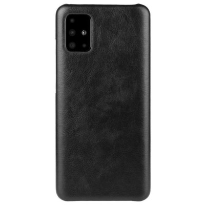 Slim Leather Samsung Galaxy A71 (A715F) juodas odinis dėklas - nugarėlė | Priedai.lt
