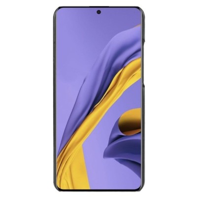 Slim Leather Samsung Galaxy A71 (A715F) juodas odinis dėklas - nugarėlė | Priedai.lt
