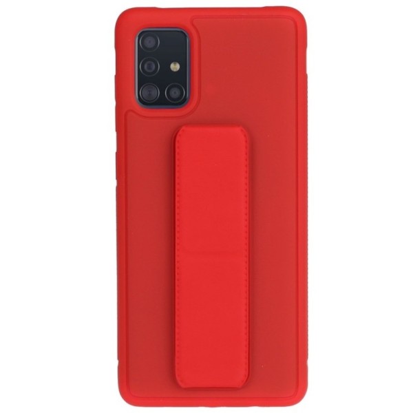 „Finger Grip“ Kickstand kieto silikono (TPU) dėklas - raudonas (Galaxy A71)