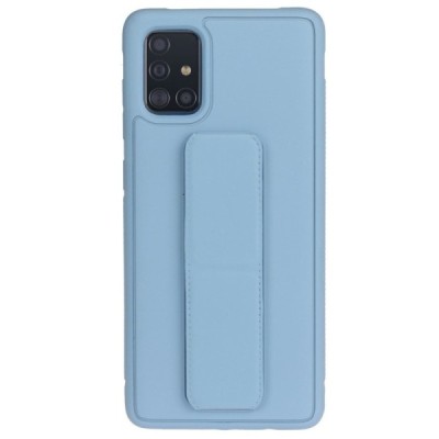 Samsung Galaxy A51 (A515F) „Finger Grip“ Kickstand kieto silikono TPU mėlynas dėklas - nugarėlė | Priedai.lt