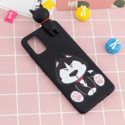Samsung Galaxy A41 (A415F) „Black Dog“ kieto silikono TPU juodas dėklas - nugarėlė | Priedai.lt