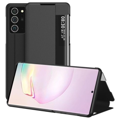 Samsung Galaxy Note 20 Ultra (N986F) View Line juodas atverčiamas dėklas - knygutė | Priedai.lt