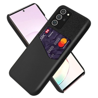 „KSQ“ Shell Samsung Galaxy Note 20 (N980F) juodas odinis dėklas - nugarėlė su kišenėle kortelėms | Priedai.lt